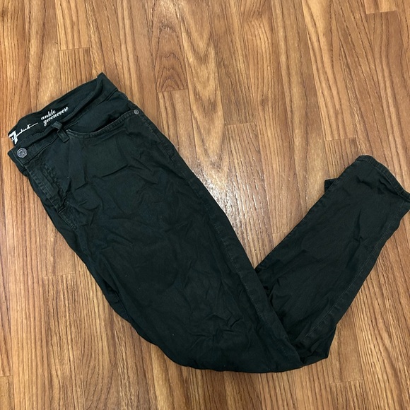 7 For All Mankind Dark Green Skinny Jeans - Picture 1 of 6